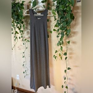 Cotton Striped Racerback Maxi Dress